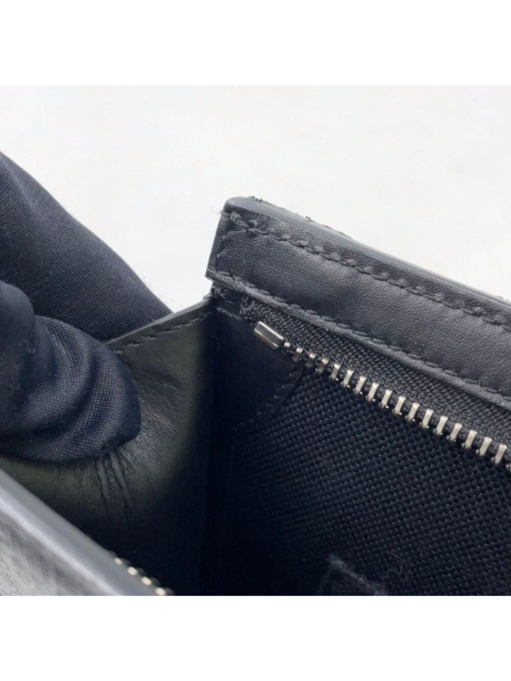 ★SOLD★ Gucci GG Supreme Webbing Line Leather Black Clutch Silver - Picture 8 of 15